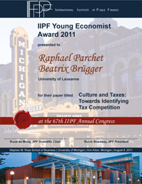 Young Economists Award Brügger